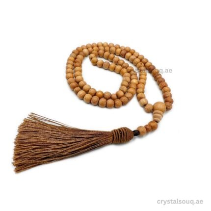 Crystal Souq Natural White Sandalwood Tasbeeh Misbaha 99 Beads