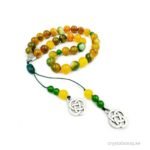 Natural Yellow Green Agate Stone 33 Beads Tasbeeh