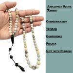 Crystal Souq Natural Amazonite 99-Bead Tasbih (8mm) – Authentic Healing Crystal Misbaha with Gift Box - Image 2