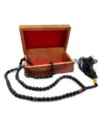Natural Black Agate 99-Bead Tasbeeh – Protective Healing Stone Misbaha for Courage & Grounding - Image 4