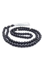 Natural Black Onyx Tasbih Islamic Religion Tasbeeh Beautiful Misbaha Beads  for Muslim Prayer 99 Beads for Men & Women - Image 2