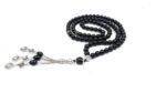 Islamic Religion Tasbeeh Beautiful Misbaha Beads Natural Black Onyx Tasbih Tasbih for Muslim Prayer 99 Beads for Men & Women - Image 2