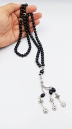 Islamic Religion Tasbeeh Beautiful Misbaha Beads Natural Black Onyx Tasbih Tasbih for Muslim Prayer 99 Beads for Men & Women - Image 4