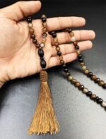 Natural Botswana Agate 99-Bead Tasbeeh – Brown Stripe Aqeeq Gemstone Misbaha for Emotional Healing - Image 7