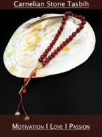 Natural Carnelian Agate Aqeeq Tasbeeh 33 beads - Image 3