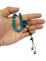 Natural Chrysocolla Islamic Prayer Rosary Beads Tasbih Tasbeeh 33 beads - Image 5