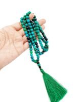 Islamic Prayer Beads Tasbih Chrysocolla Stone Misbaha Rosary Tasbeeh Counter 99 Beads Men & Womens Tasbih Prayer Beads, Bead Size 8 mm, Wooden Gift Box - Image 6