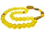 Crystal Souq Natural Citrine 33-Bead Tasbih (10mm) – Wealth & Protection Pocket Misbaha with Pyrite Accents - Image 4