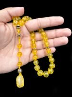 Natural Citrine 33 Beads Tasbeeh with Citrine Tumble Tassel