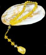Crystal Souq Natural Yellow Citrine 33-Bead Tasbih – Pocket Misbaha with Citrine Tumble Tassel - Image 4