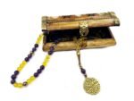 Crystal Souq Natural Citrine & Amethyst 99-Bead Tasbih (10mm) – Abundance & Peace Gemstone Misbaha with Gift Box - Image 3