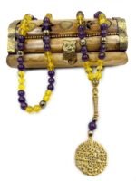 Crystal Souq Natural Citrine & Amethyst 99-Bead Tasbih (10mm) – Abundance & Peace Gemstone Misbaha with Gift Box - Image 5