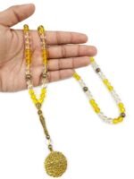 Crystal Souq Natural Citrine & Clear Quartz 99-Bead Tasbih (10mm) – Amplified Abundance Misbaha with Gift Box - Image 3