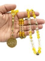 Crystal Souq Natural Citrine & Clear Quartz 99-Bead Tasbih (10mm) – Amplified Abundance Misbaha with Gift Box - Image 4