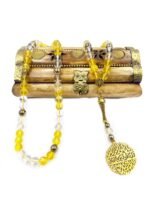 Crystal Souq Natural Citrine & Clear Quartz 99-Bead Tasbih (10mm) – Amplified Abundance Misbaha with Gift Box - Image 5