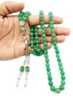 Crystal Souq Natural Green Aventurine 99-Bead Tasbih (8mm) – Healing Heart Chakra Misbaha with Wooden Gift Box - Image 2