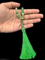 Crystal Souq Natural Green Stripe Agate 99-Bead Tasbeeh – Balancing Gemstone Misbaha with Wooden Gift Box - Image 6