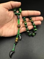 Natural Green Tiger eye  Stone Tasbeeh 33 Beads - Image 5