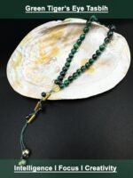 Natural Green Tiger Eye Tasbeeh 33 beads - Image 2