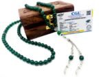 Islamic Prayer Beads Tasbih Natural Green Jade Stone Misbaha Rosary Tasbeeh Counter 99 Beads Women Tasbih Prayer Beads, Stone Green Jade, By REBUY, Bead Size 8 mm, - Image 3