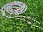 Crystal Souq Natural Grey Stripe Agate 99-Bead Tasbeeh – Balancing Gemstone Misbaha & Prayer Necklace - Image 4