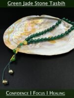 Natural Green Jade Islamic Prayer Rosary Beads Tasbih Tasbeeh 33 beads - Image 2