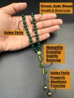 Natural Green Jade Islamic Prayer Rosary Beads Tasbih Tasbeeh 33 beads - Image 4