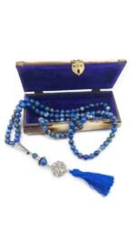 Crystal Souq Natural Lapis Lazuli 99-Bead Tasbeeh – Royal Blue Gemstone Misbaha with Gift Box - Image 3