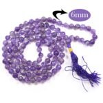 Natural Amethyst 108-Bead Mala (6mm) – Calm, Clarity & Spirituality Hand-Knotted Japa Necklace - Image 3