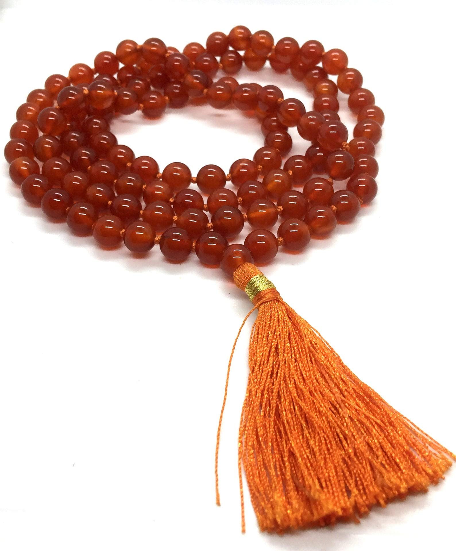 mala_carnelian_8mm_1 Certified Natural Red Carnelian 108-Bead Mala (8mm) – Motivation & Passion Japa Necklace - Image 1