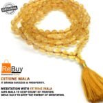 Crystal Souq Natural Citrine 108-Bead Mala (8mm) – Success & Wealth Japa Mala Necklace - Image 2