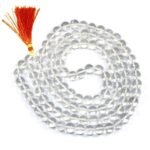 Certified Natural Clear Crystal Quartz (Sphatik) 108-Bead Mala (6mm) – Master Healer Japa Necklace for Pooja & Astrology