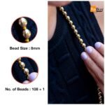 Natural Golden Pyrite 108-Bead Mala (8mm) – Wealth, Abundance & Luck Japa Necklace - Image 5