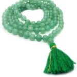 Natural Green Aventurine 108-Bead Mala (6mm) – Luck & Leadership Hand-Knotted Necklace with Lab Certificate