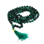 Natural Green Tiger's Eye 108-Bead Mala (8mm) – Protection & Wealth Stretchy Japa Necklace