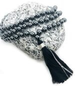 Natural Hematite 108-Bead Mala (8mm) – Grounding & Stress Relief Japa Necklace - Image 3