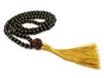 Obsidian Om Mani Padme Hum 108-Bead Mala (8mm) – Grounding & Mantra Meditation Prayer Necklace - Image 2