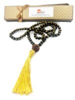 Obsidian Om Mani Padme Hum 108-Bead Mala (8mm) – Grounding & Mantra Meditation Prayer Necklace - Image 5