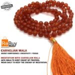 Crystal Souq Natural Red Carnelian 108-Bead Mala (8mm) – Motivation & Creativity Japa Necklace - Image 2
