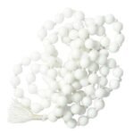 Natural White Agate 108-Bead Mala (6mm) – Mental Clarity & Peace Japa Necklace