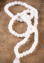 Natural White Agate 108-Bead Mala (6mm) – Mental Clarity & Peace Japa Necklace - Image 3