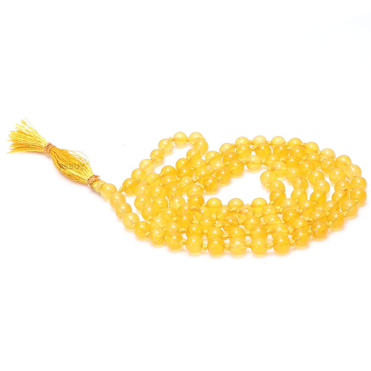 mala_yellow_aventurine_6mm_1 Natural Yellow Aventurine 108-Bead Mala (6mm) – Confidence & Prosperity Japa Necklace - Image 1