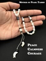 Natural Mother of Pearl Rice Shape 33 Beads Tasbeeh - Image 2