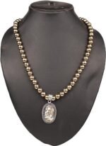 Golden Pyrite Beaded Necklace with Pendant (18") – Wealth & Abundance Healing Stone Jewelry - Image 3