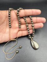 Natural Pyrite Beads & Pendant Necklace – "Stone of Luck" for Wealth, Motivation & Mental Clarity - Image 3