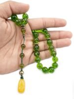 Natural Peridot Stone 33 Beads Prayer Tasbeeh Misbaha - Image 3