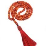 Natural Red Stripe Agate 99-Bead Tasbeeh – Banded Gemstone Misbaha for Strength & Protection