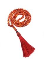 Natural Red Stripe Agate 99-Bead Tasbeeh – Banded Gemstone Misbaha for Strength & Protection
