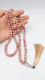 Prayer Beads Tasbih Natural Rhodocrosite Stone Beads Misbaha Rosary Tasbeeh Counter 99 Beads Womens Tasbih Prayer Beads Rhodocrosite stone tasbih - Image 6