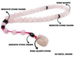 Natural Rose Quartz Stone 33 Beads Prayer Tasbeeh Misbaha - Image 3